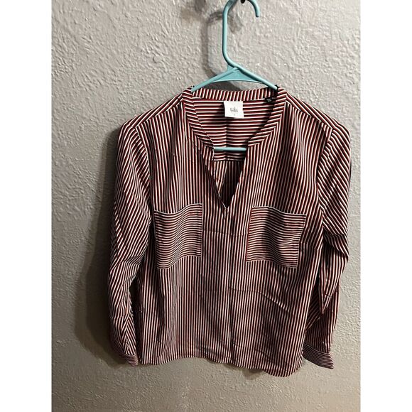 Cabi Women Long Sleeve Striped Pullover Shirt Blouse‎ Top Size Small - Picture 1 of 7